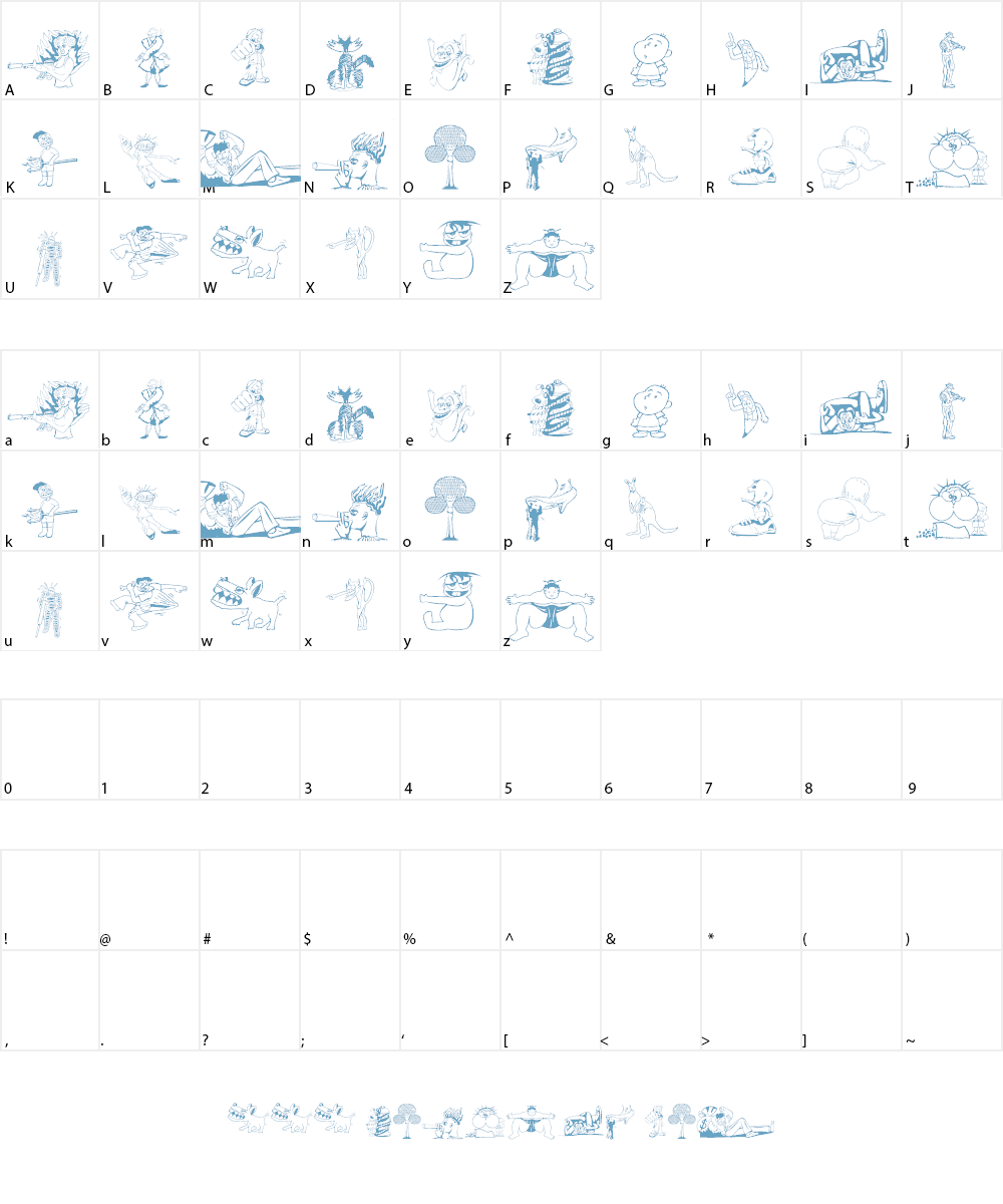 RANDOM THING 1 Font Character